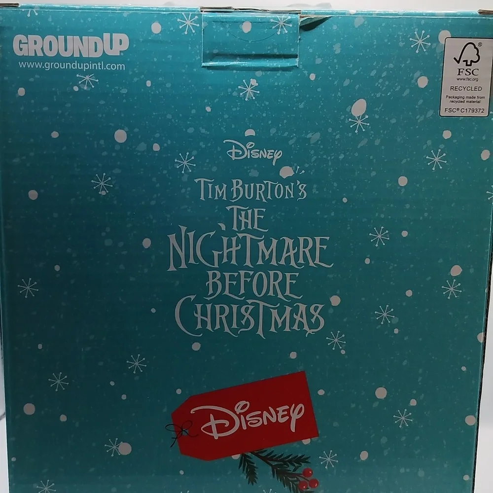 Disney Nightmare Before Christmas Holiday Slippers With Sleep Mask Women 6 NIB